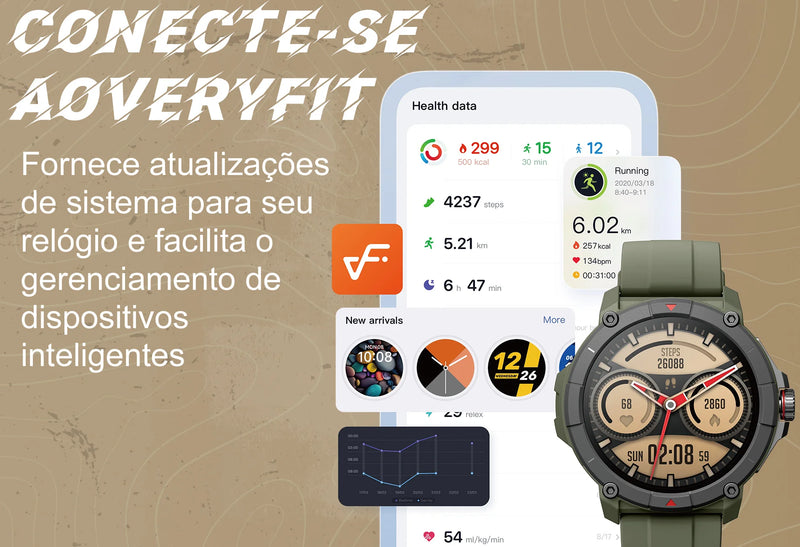 Relógio Smart MASX Oasis X Premium - GPS, Alexa Integrada, Hi-Fi Bluetooth, Chamadas, Esportivo e Militar